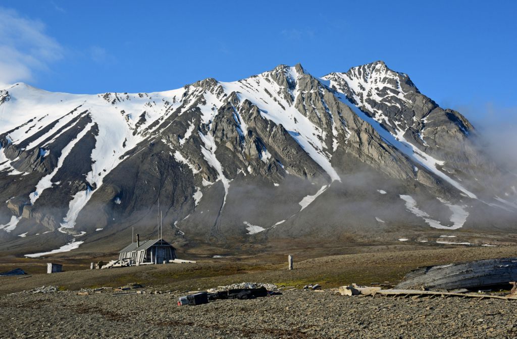 Blick auf Bamsebu, Spitzbergen