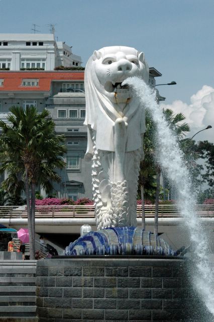 Der Merlion (See-Löwe) in Singapur