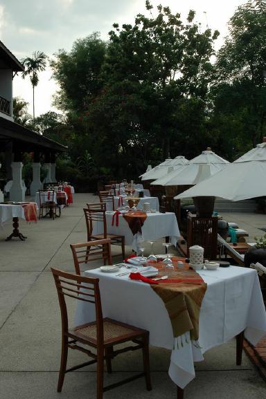 Das Restaurant des Hotels 'La Résidence Phou Vao' Luang Prabang