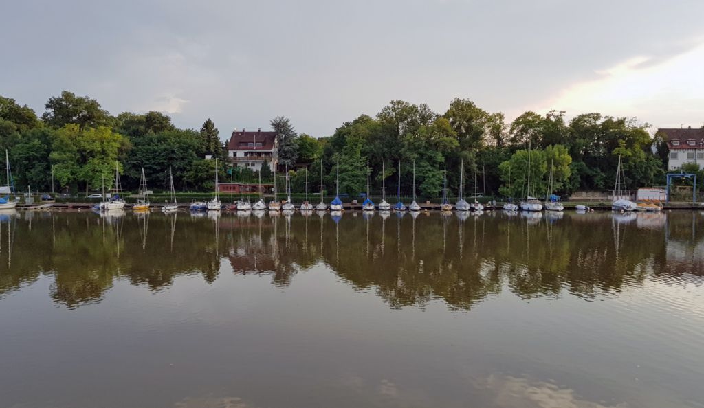 Abendliche Stimmung am Neckar