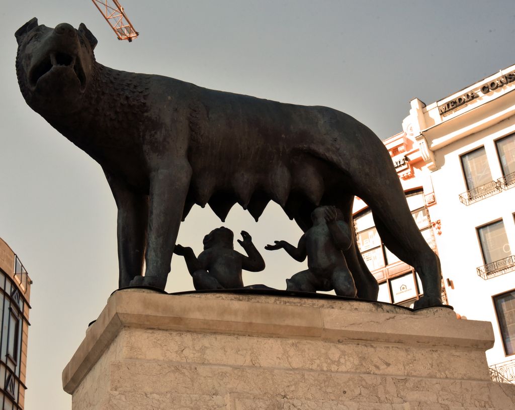 Die Romulus und Remus – Statue in Bukarest