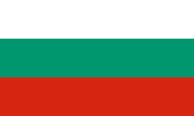 Die Nationalflagge von Bulgarien