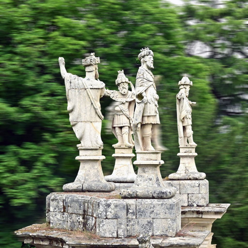 Statuen bei der Wallfahrtskirche Nossa Senhora Dos Remedios in Lamego
