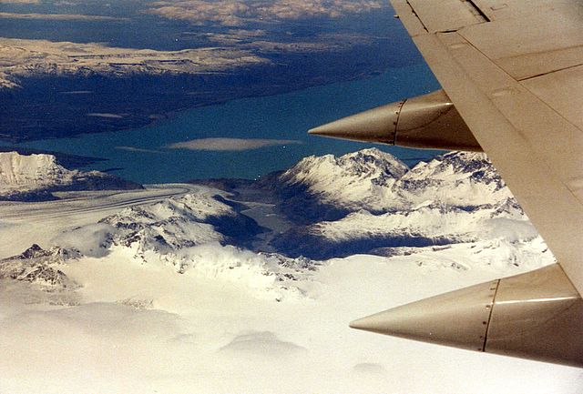 Flug über die Anden von Chile
