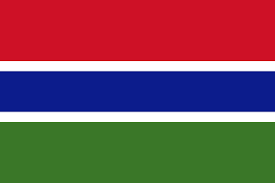 Die Nationalflagge von Gambia