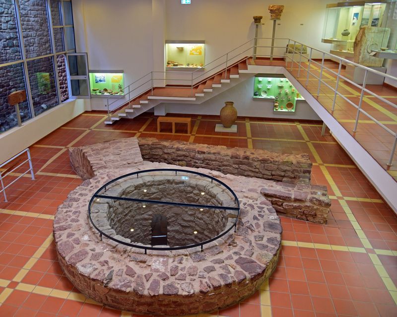 Galerie samt Brunnen im Municipal de Arqueologia Museum in Silves