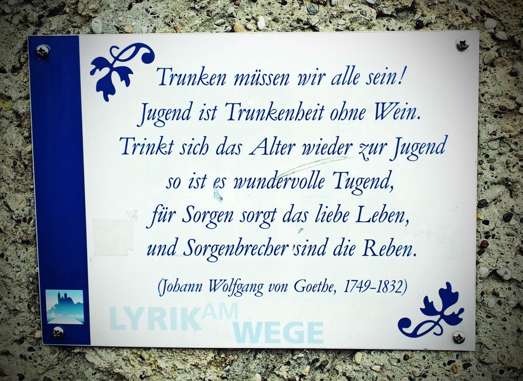 Ein Weinspruch von Goethe in Breisach