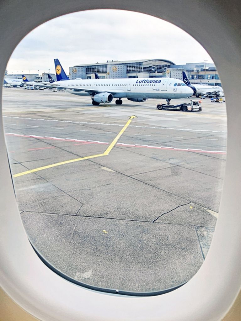 Blick auf den Flughafen von Frankfurt am Main