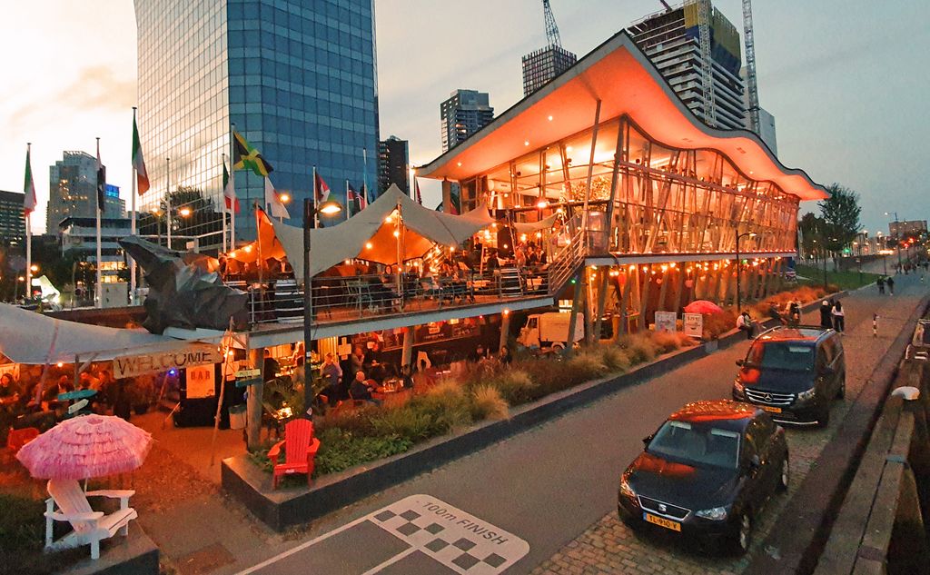 Die „Palmboompjes pop-up Bar“ in Rotterdam