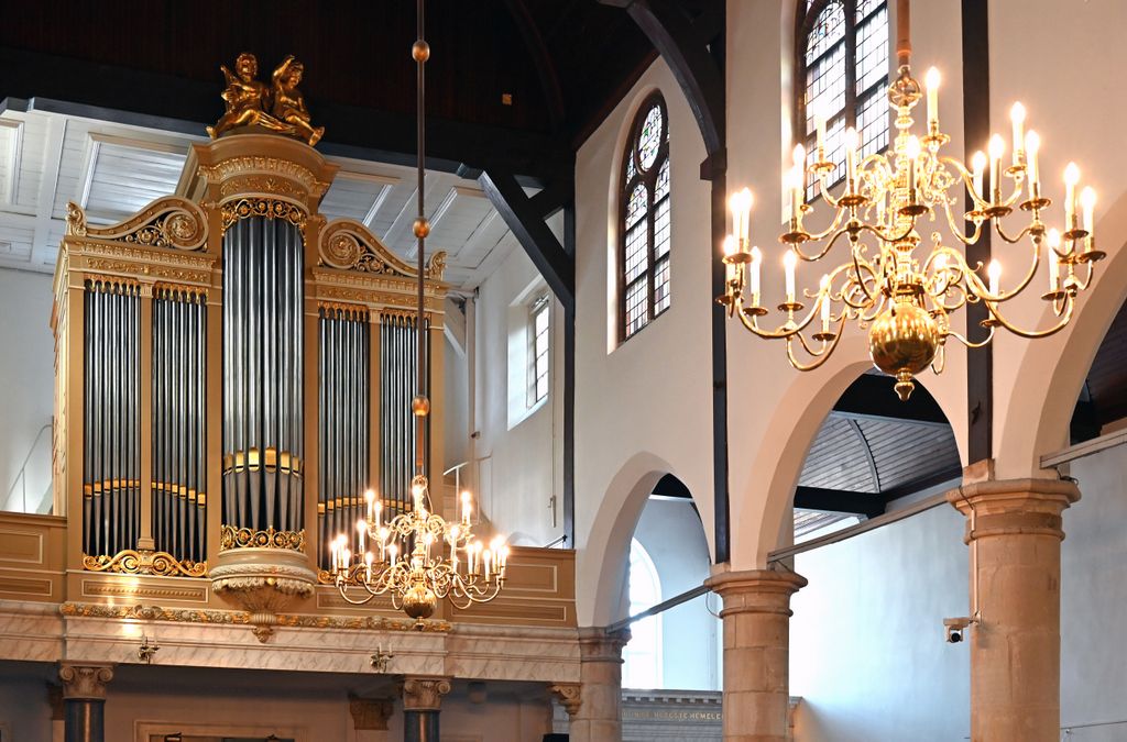 Die Orgel der Pilgerväter Kirche in Delfshaven / Rotterdam / Niederlande