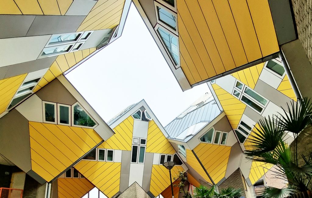 Die Kubushäuser in Rotterdam / Niederlande