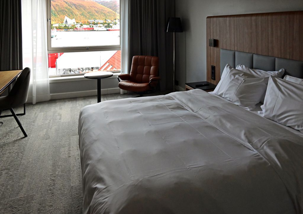 Die Aussicht von meinem Zimmer im Radisson Blu Hotel in Tromsø