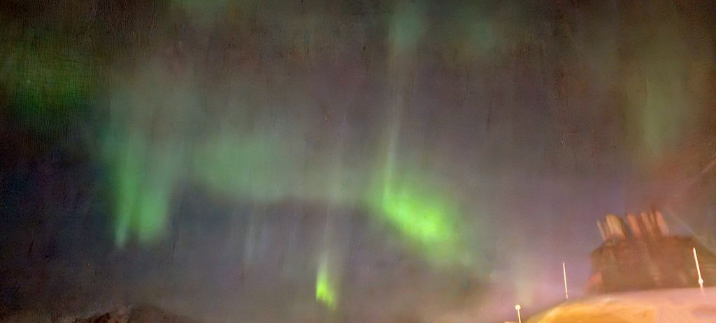 Aurora borealis auf der HANSEATIC nature während der Kreuzfahrt in Norwegen