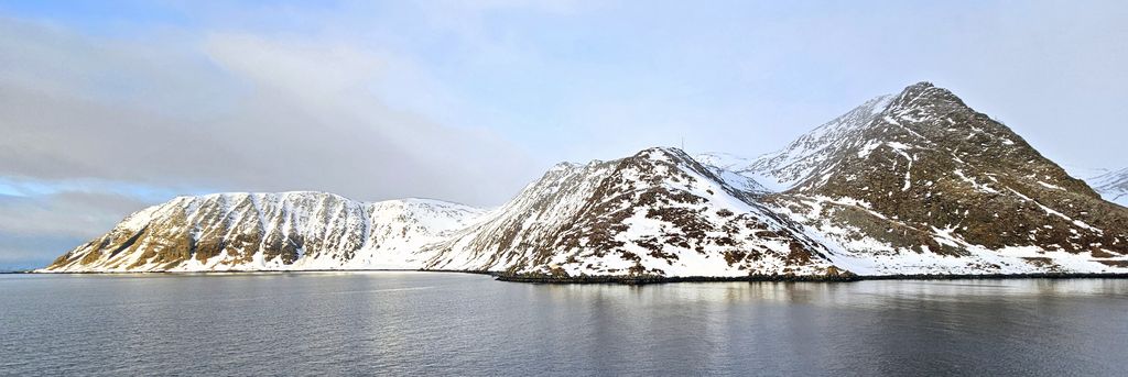 Die Landschaft in der Nähe von Honningsvåg