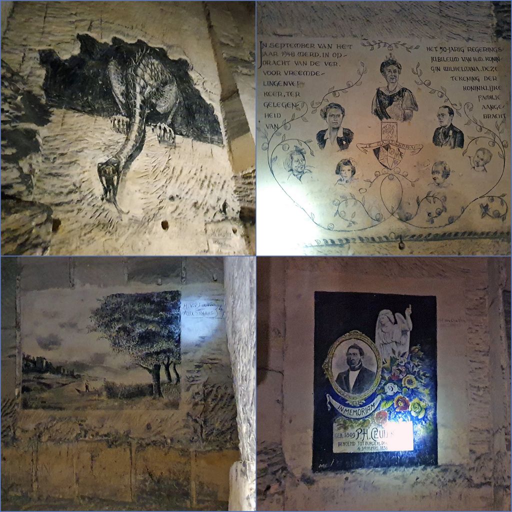 Zeichnungen in den Grotten von St. Pieter