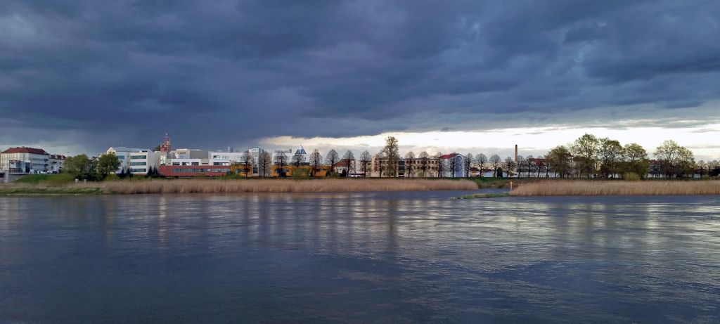 Blick auf die Oder von Frankfurt aus (Handybild)