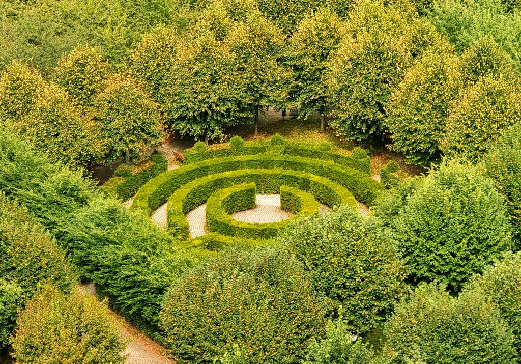 Ein grünes Labyrinth in Luxemburg