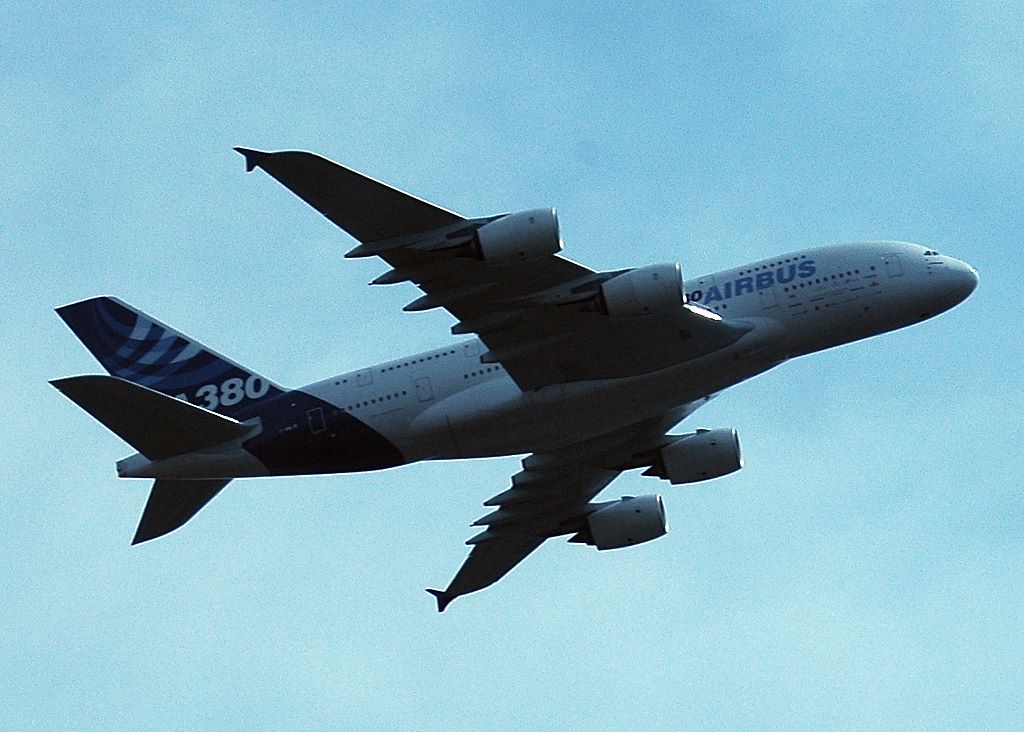 Der A380 macht eine Platzrunde
