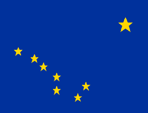 Die Nationalflagge von Alaska