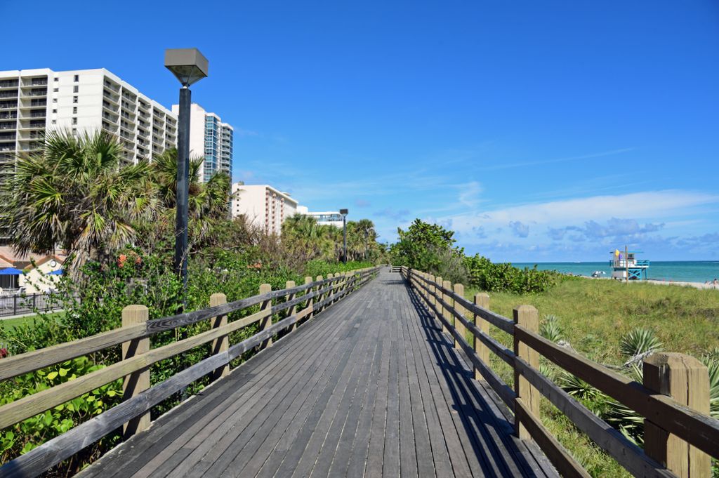 Der Boardwalk von Miami Beach