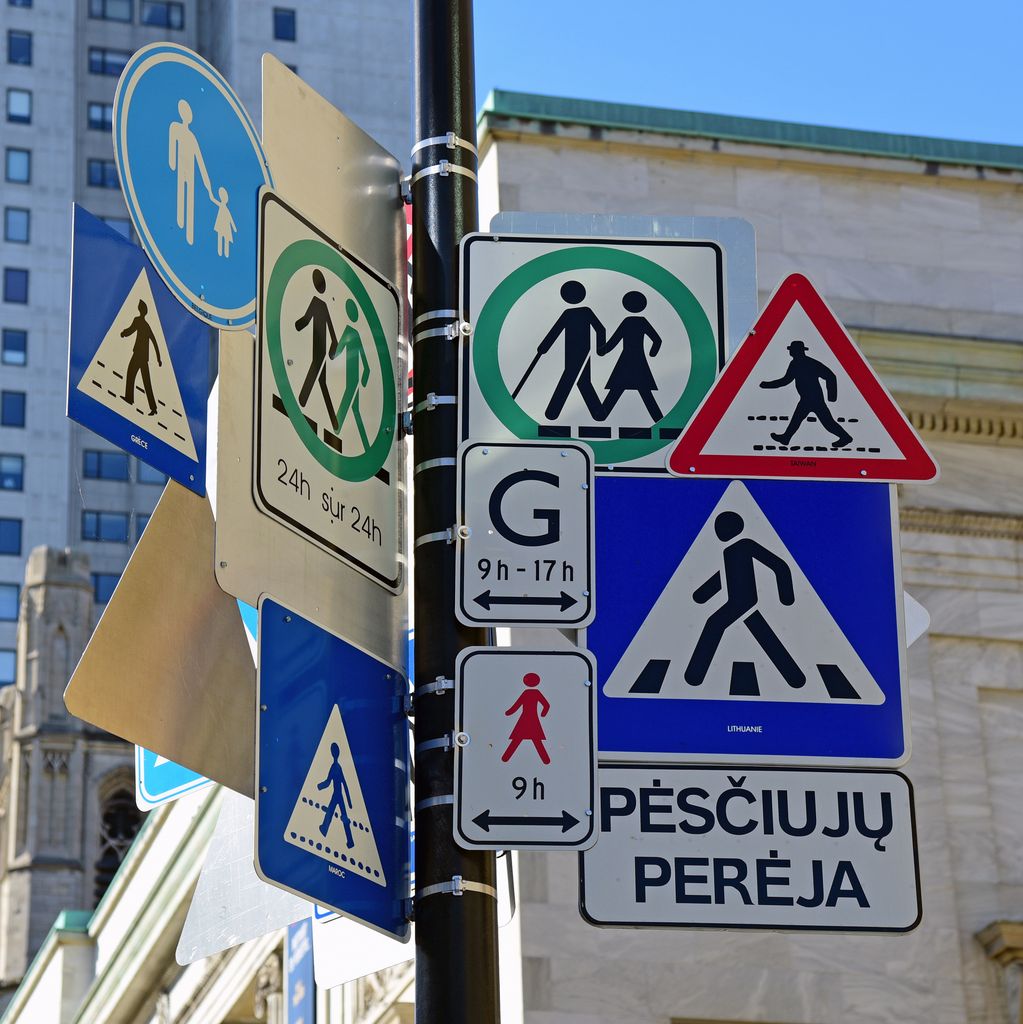 Verkehrsschilder in Montréal