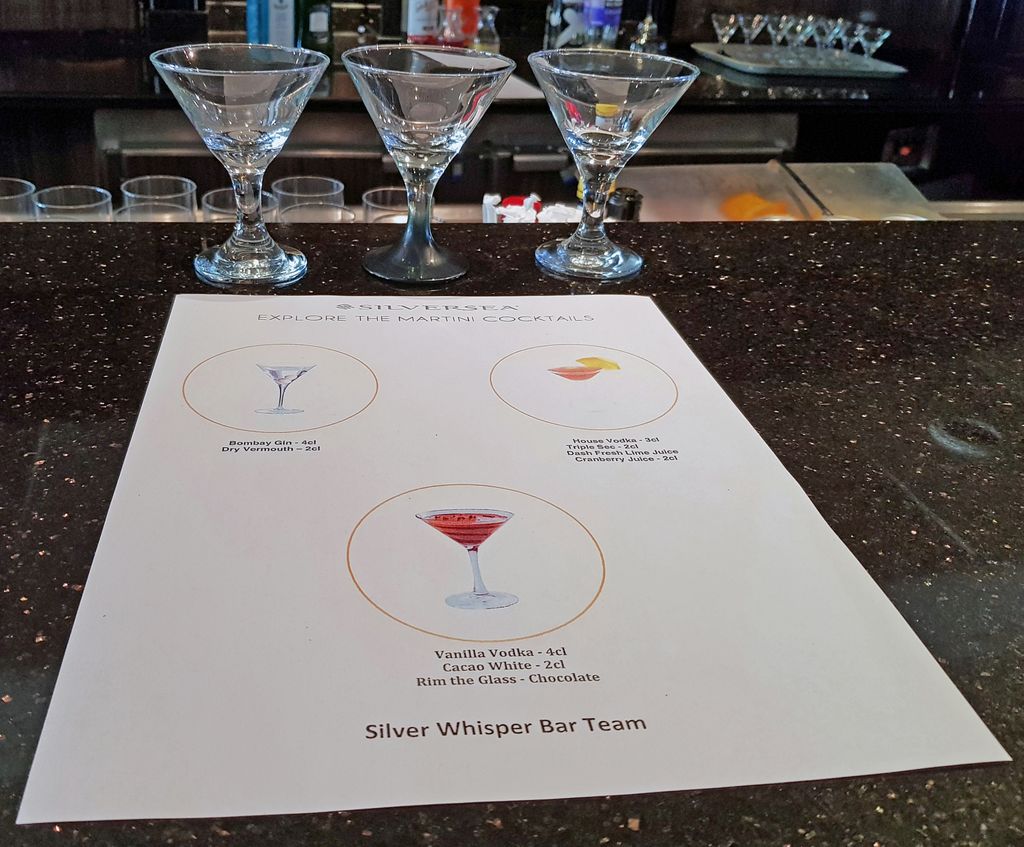 Ein Martini-Cocktail Vergleich auf der MS Whisper