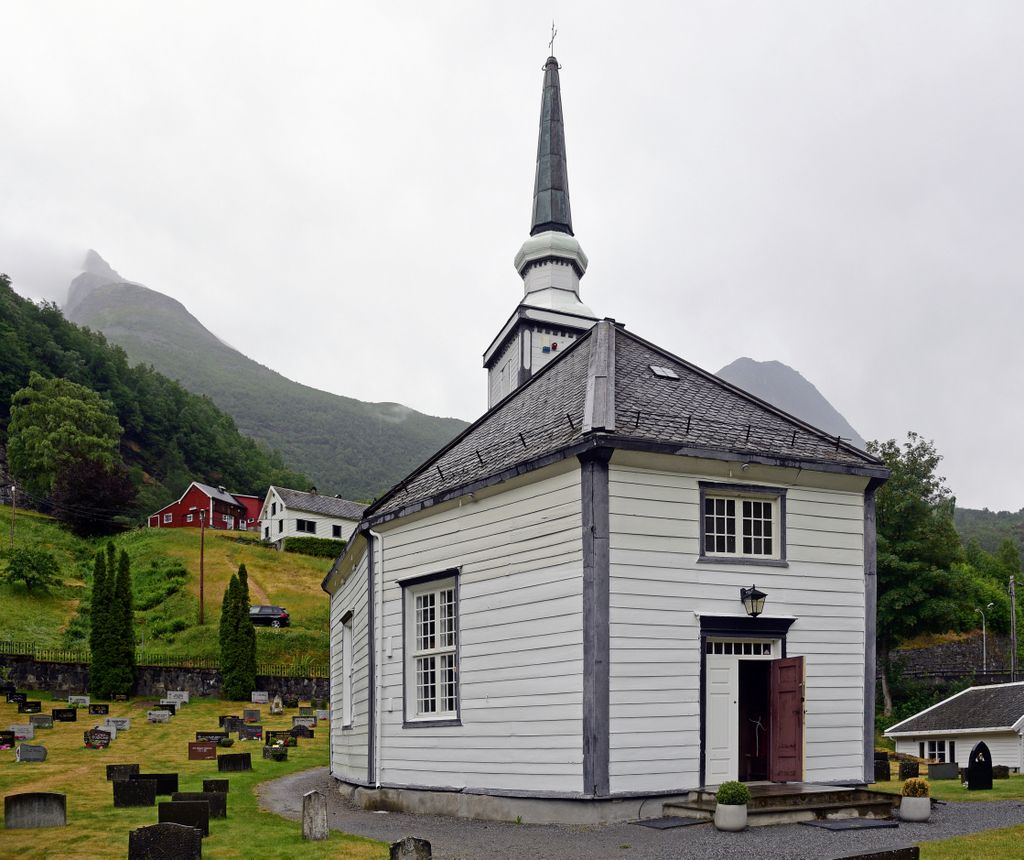 Die Kirche von Geiranger, Norwegen
