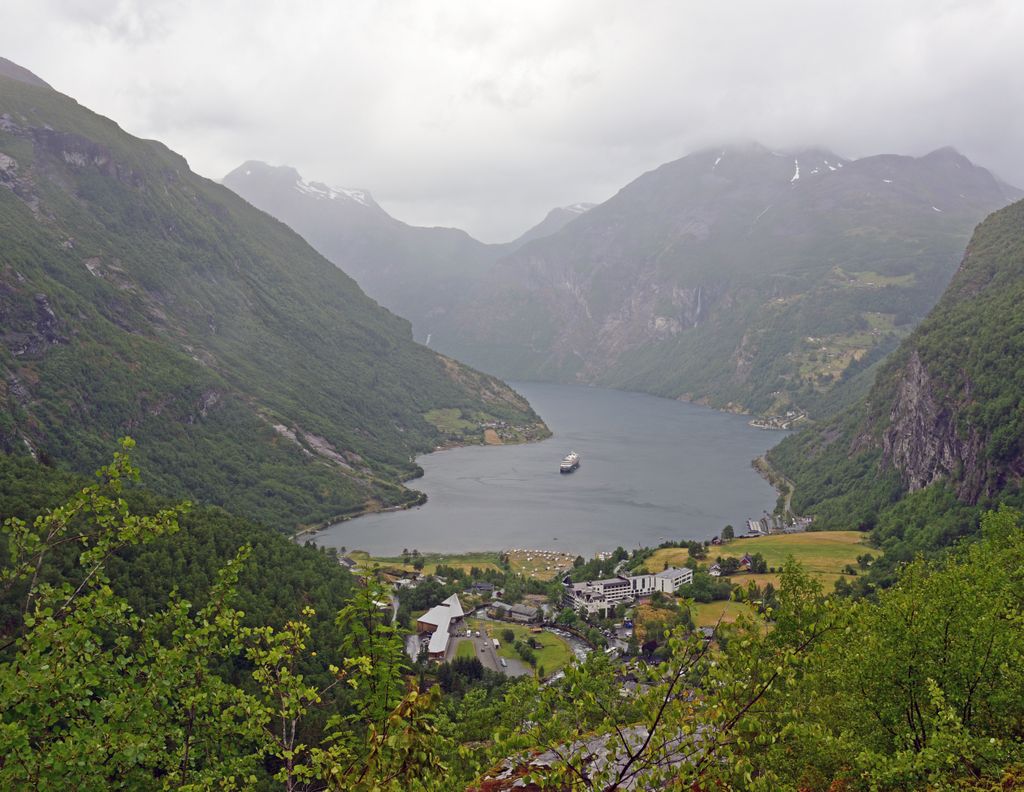 Der Geiranger-Fjord am 15. Juni 2018, Norwegen