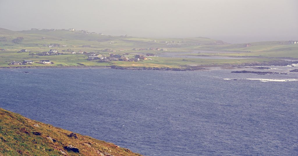Blick auf Mainland Shetland, Schottland