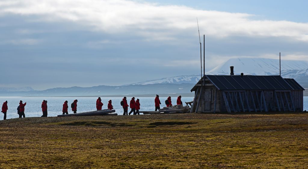 Eine Jagdhütte auf Bamsebu, Spitzbergen