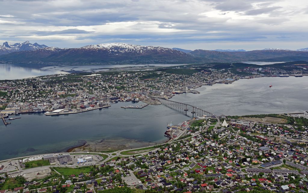 Blick auf Tromsø, Norwegen