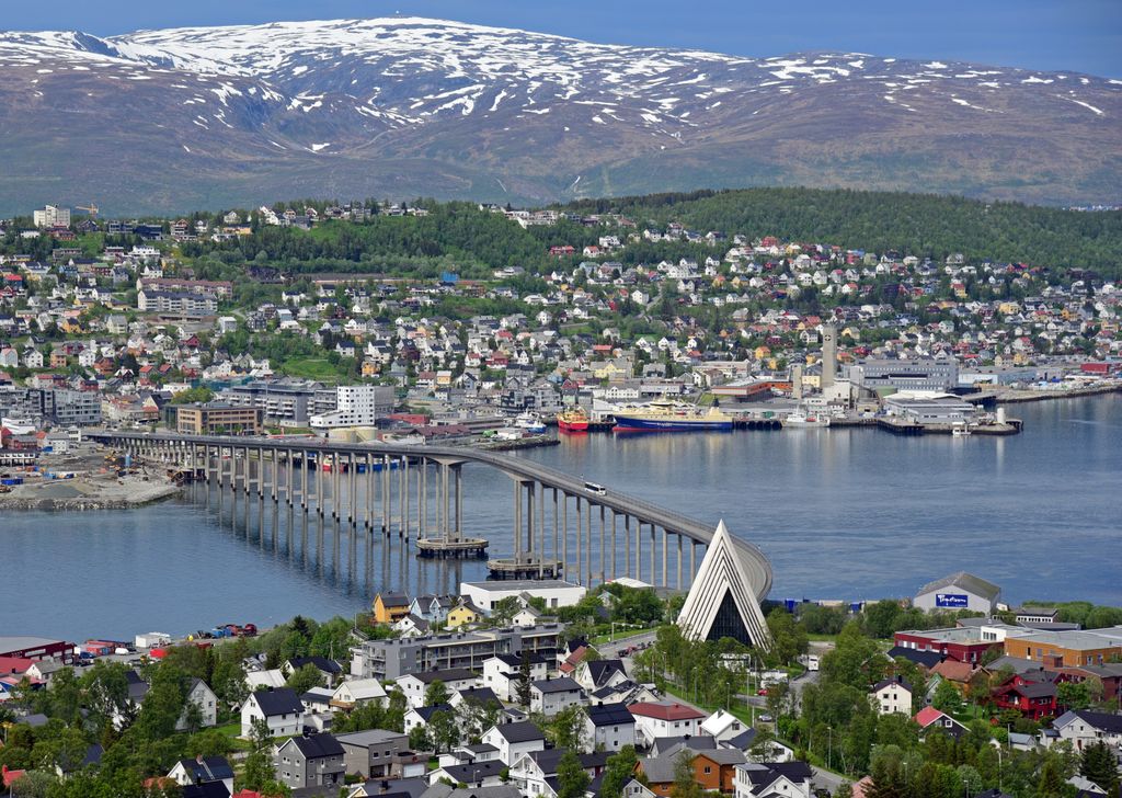 Blick auf Tromsø, Norwegen