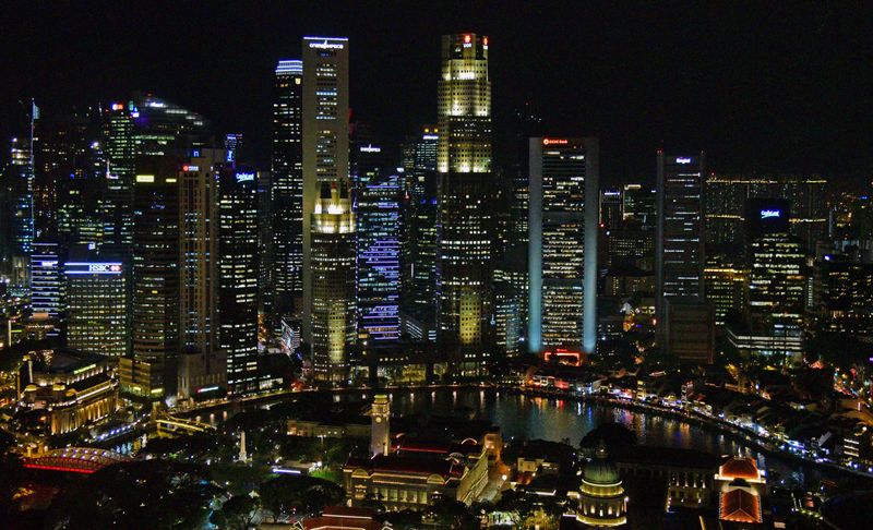 Blick auf Singapur