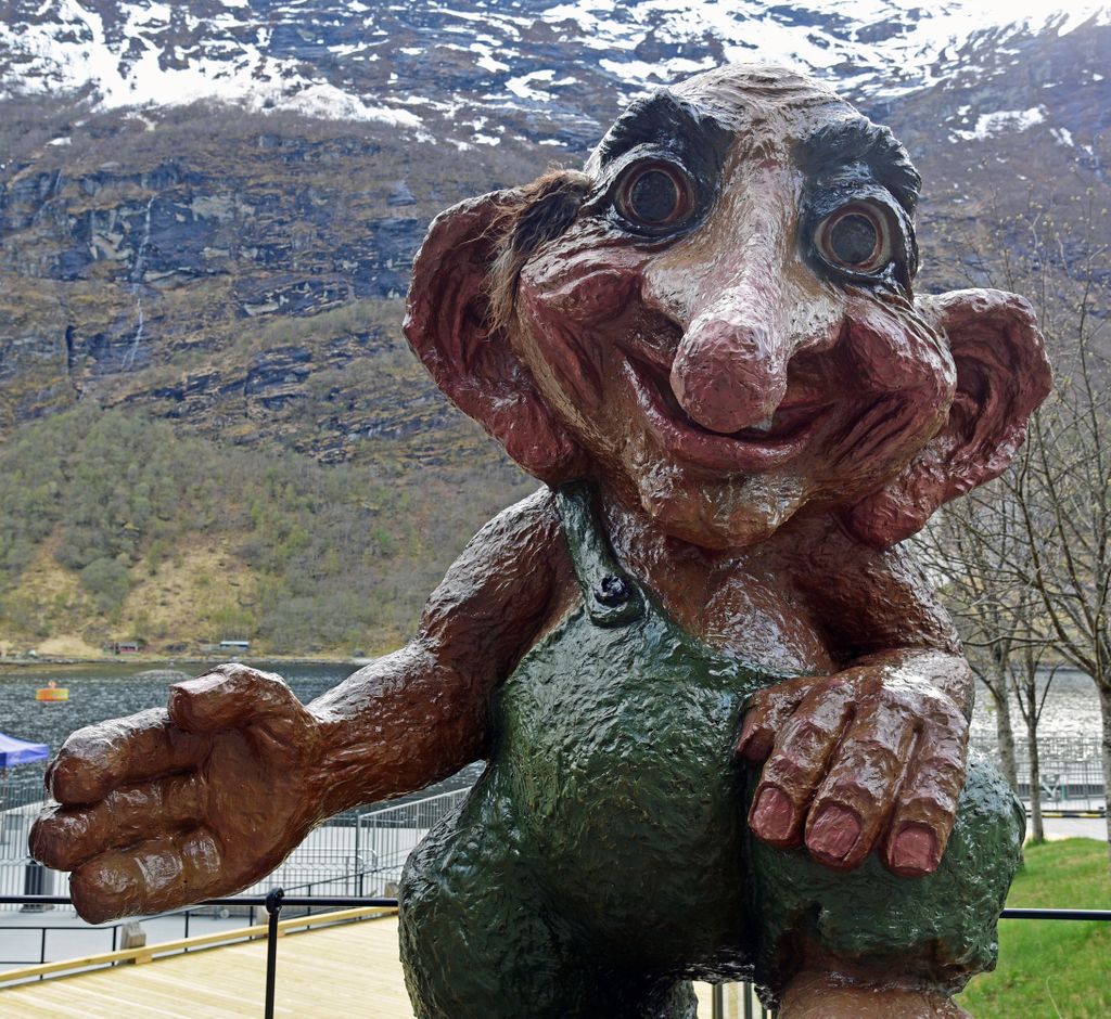 Ein Troll im Geirangerfjord
