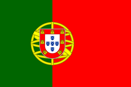 Die Nationalflagge von Portugal