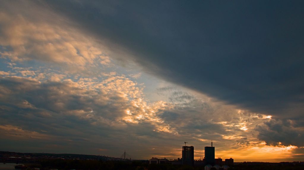 Sonnenuntergang in Belgrad