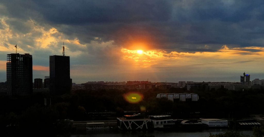 Sonnenuntergang in Belgrad