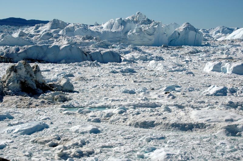 Der Eisfjord (Der Ilulissat Eisfjord zählt seit 2004 zum Weltnaturerbe der UNESCO)