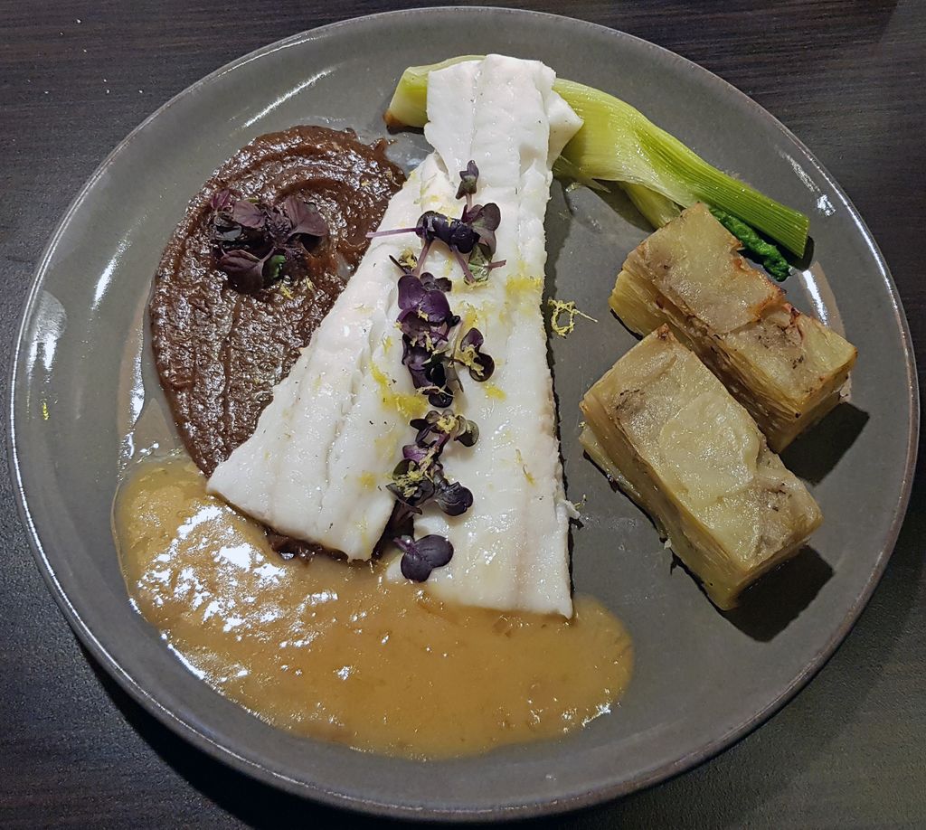Kabeljau-Gericht im Restaurant des Flughafens Kangerlussuaq