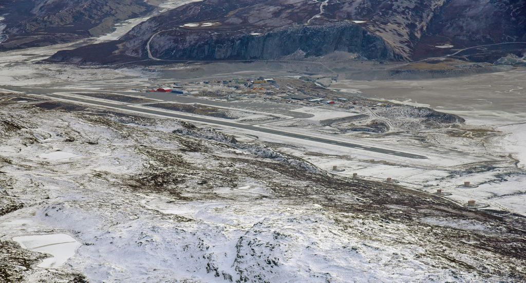 Blick auf den Flughafen Kangerlussuaq