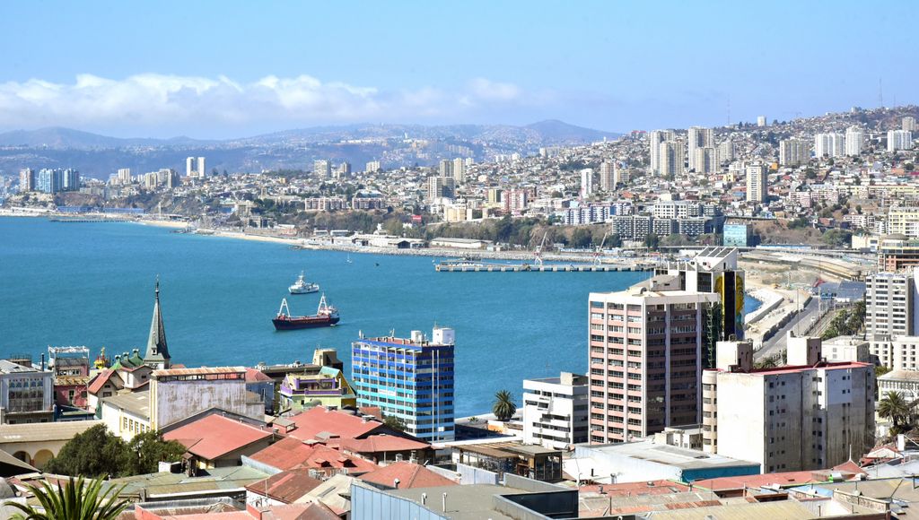 Blick auf das Zentrum von Valparaíso