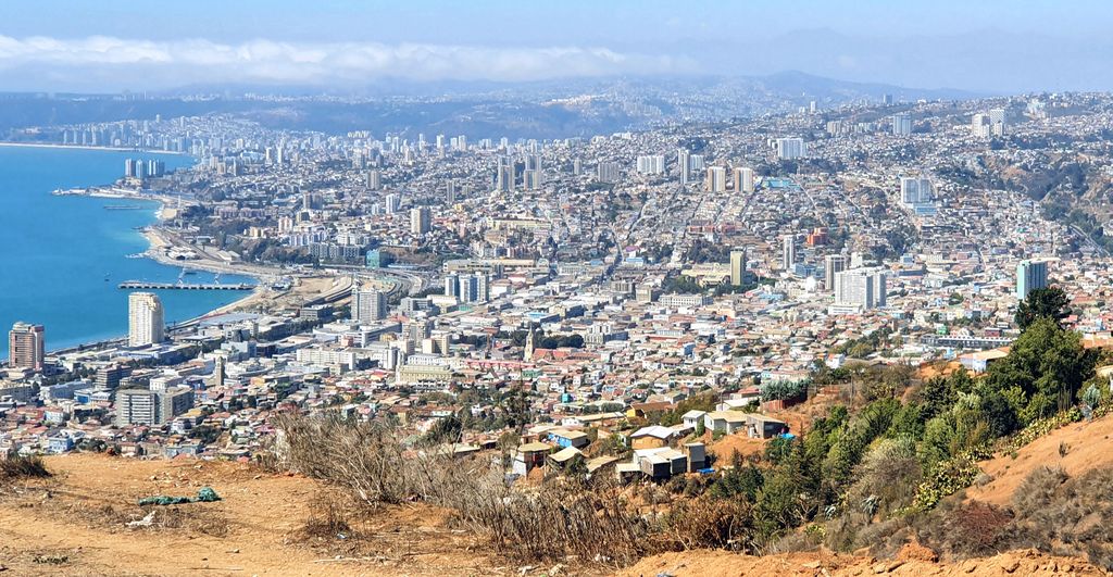 Blick auf Valparaíso
