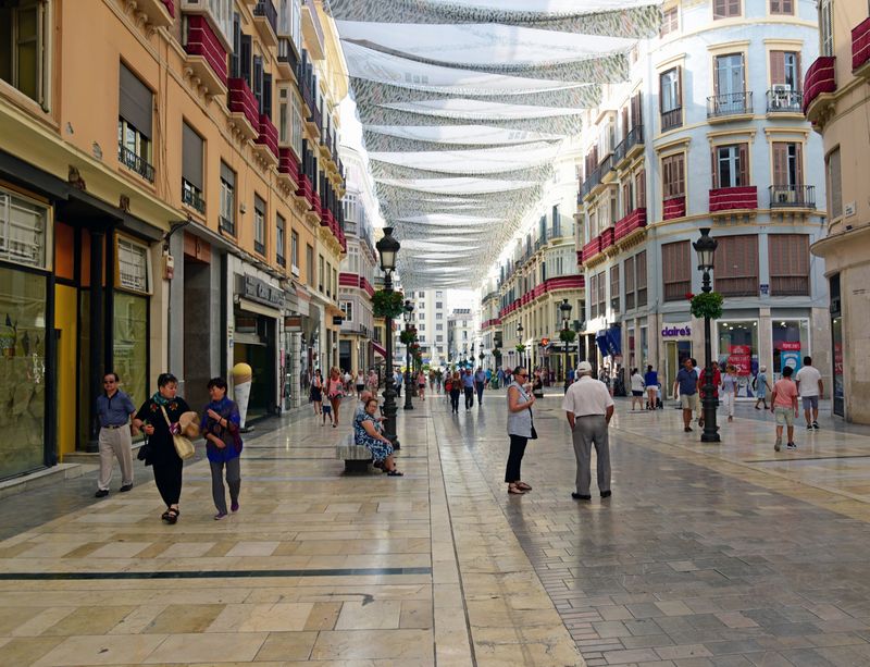 Die Calle Marqués de Larios in Málaga