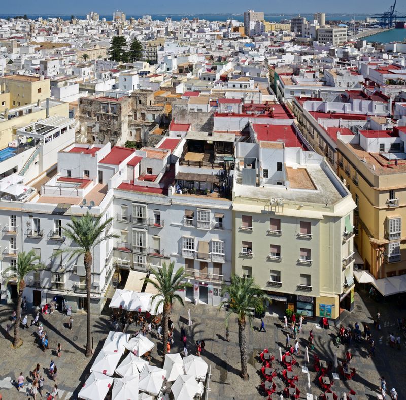 Blick auf Cádiz von der Kathedrale