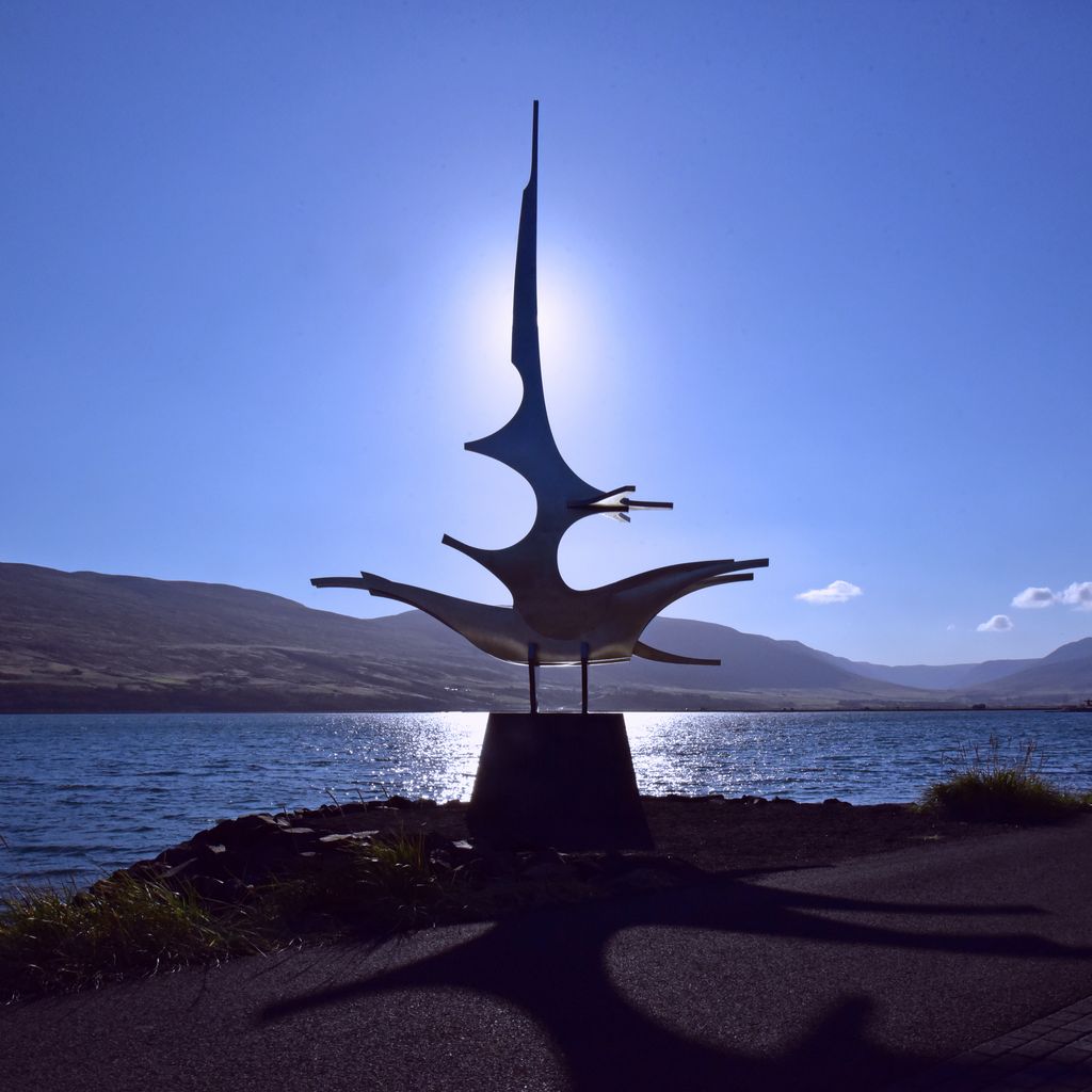 Die Skulptur Sigling in Akureyri