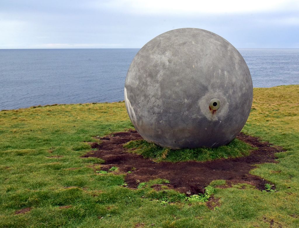 Das Polarkreis-Monument auf Grímsey