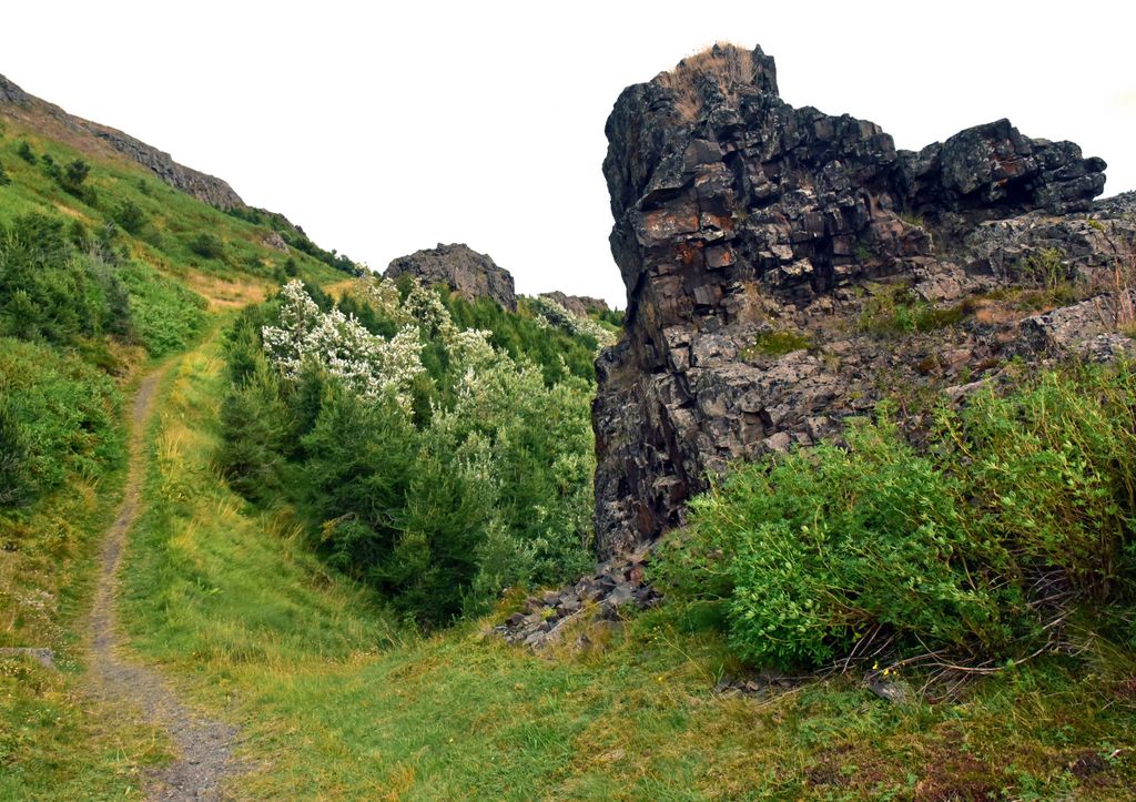 Felsformationen auf dem 'Lava Field Trail' in Vopnafjörður