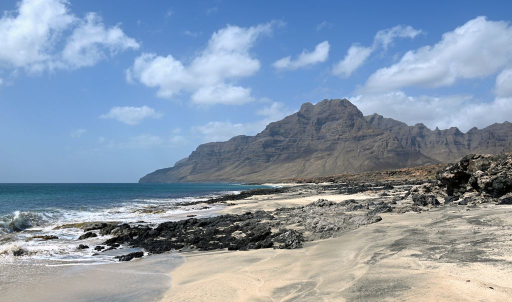 Die Sandy Beach auf der Insel São Vicente, Kapverden