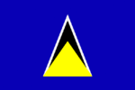Die Nationalflagge von St. Lucia