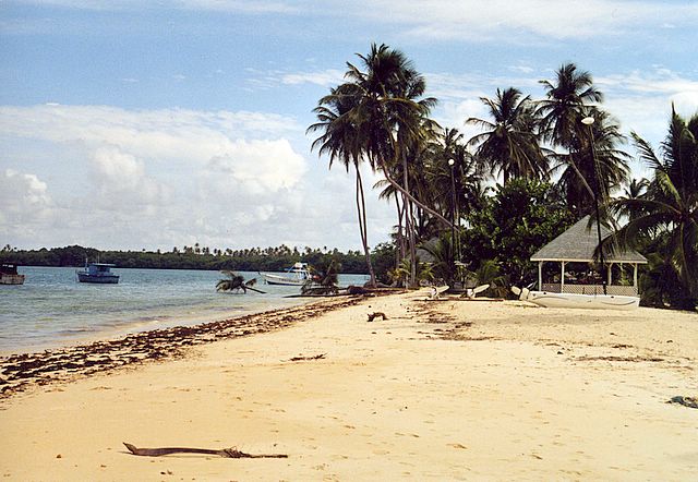 Der Strand von Pigeon Point auf Tobago